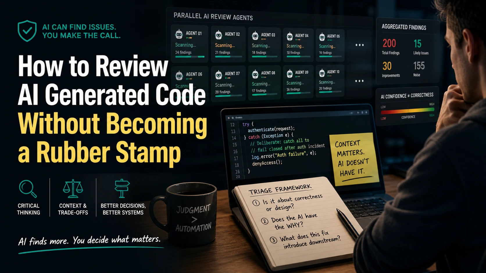 How to Review AI Generated Code When Agents Find Bugs Faster Than You